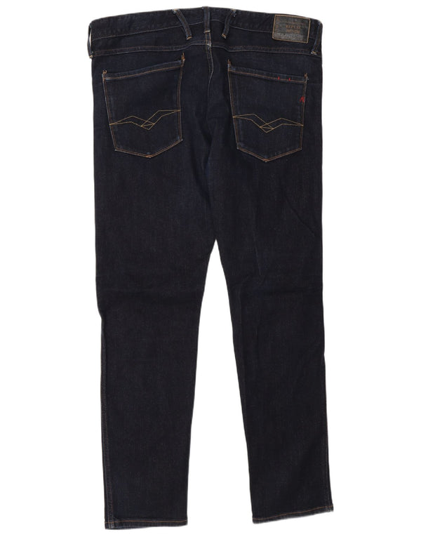 Replay Blugi Anbass Slim pentru bărbați W36 L32 Bumbac bleumarin