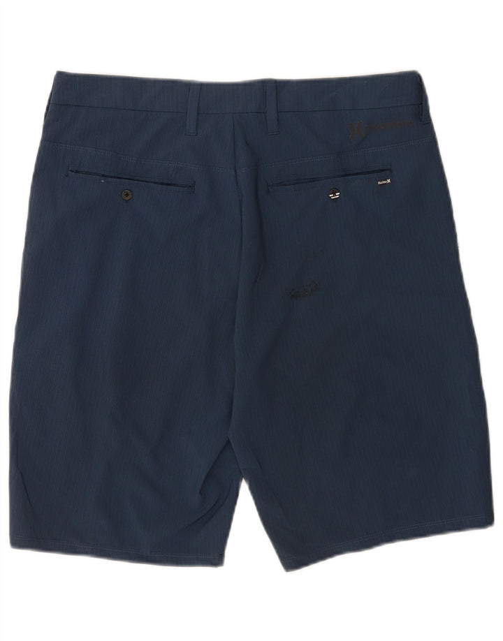 Pantaloni scurți chino Hurley pentru bărbați, medii W31, poliester cu dungi bleumarin