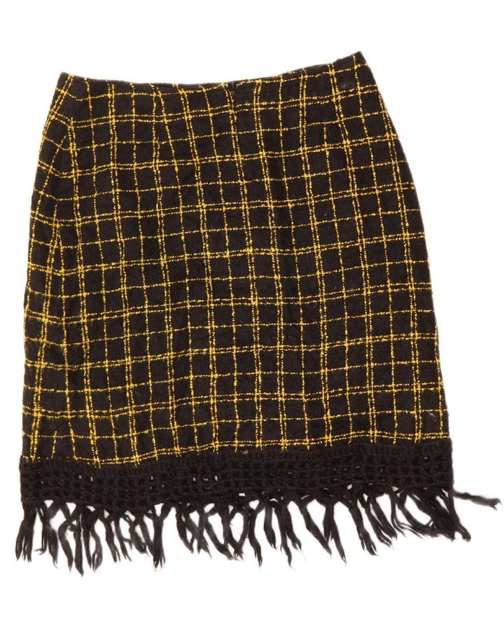 TENAX Womens Pencil Skirt IT 46 Large W30  Black Plaid