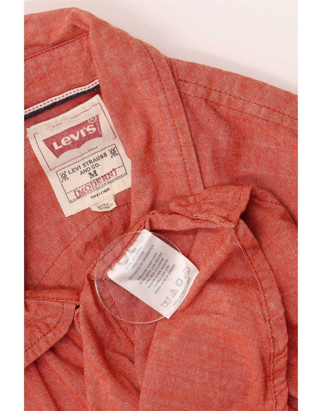 Cămașă Levi's pentru bărbați, bumbac roșu mediu