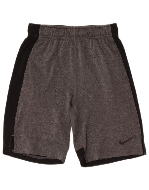 Pantaloni scurți sport Nike Dri Fit pentru băieți 11-12 ani, gri mediu, color block
