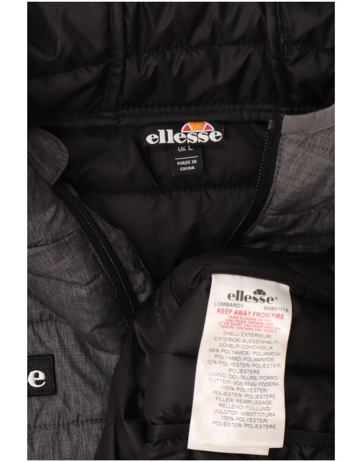 Jachetă căptușită cu glugă pentru bărbați Ellesse UK 40, mare, gri din poliamidă
