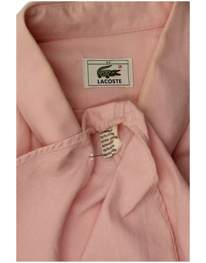Cămașă cu mânecă scurtă pentru bărbați Lacoste Mărimea 42 Bumbac roz mare