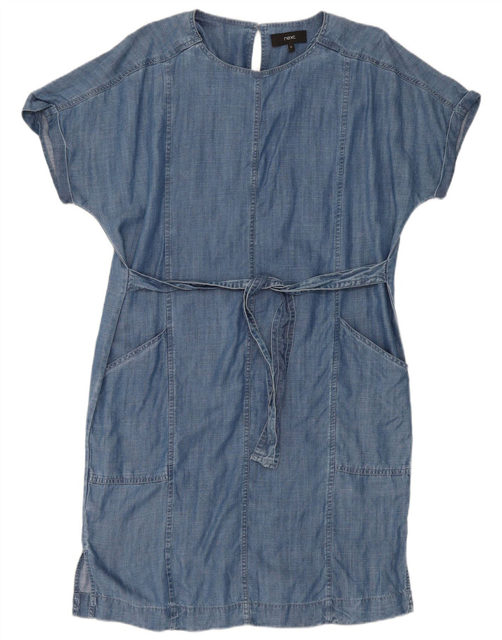 Următorul Rochie de denim supradimensionată pentru femei UK 12 Medium Blue Lyocell