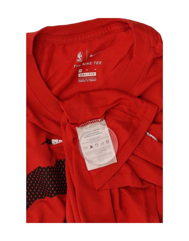 Tricou grafic Nike Dri Fit pentru bărbați Top din bumbac roșu mediu