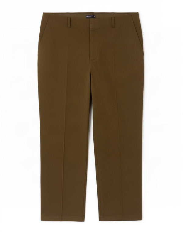 Pantaloni casual drepti pentru femei Marks & Spencer UK 18 XL W36 L28 Kaki