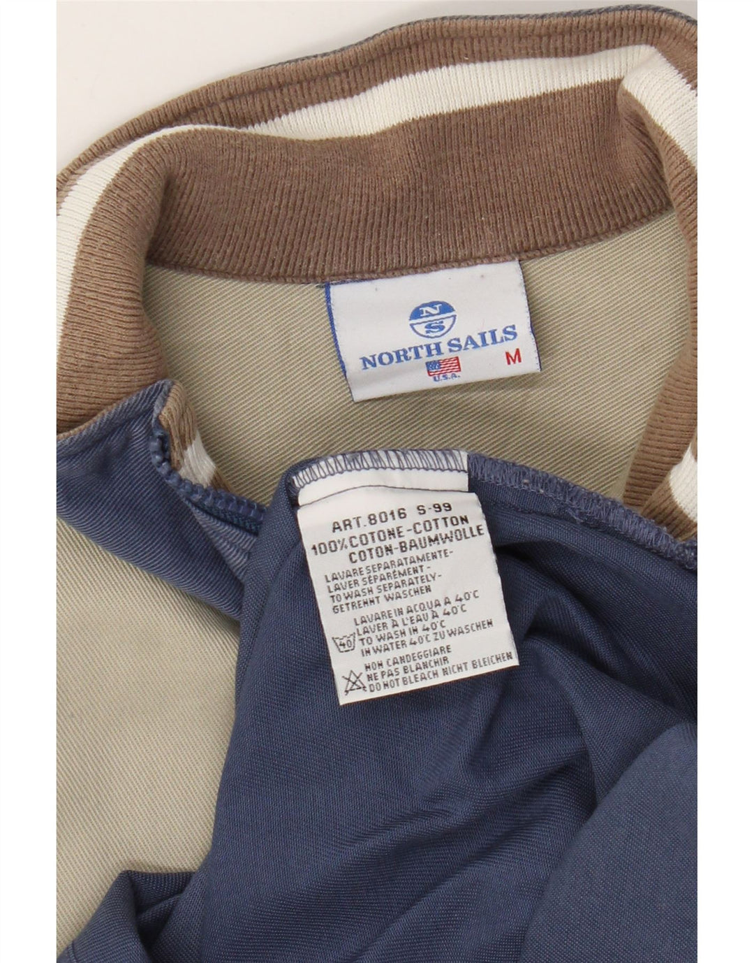 Hanorac pentru bărbați North Sails, cu fermoar, cu gât, din bumbac, albastru mediu