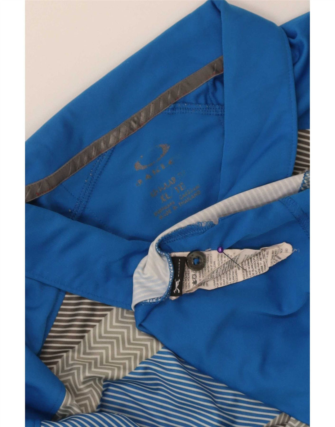 Tricou polo Oakley pentru bărbați XL, poliester cu dungi albastre