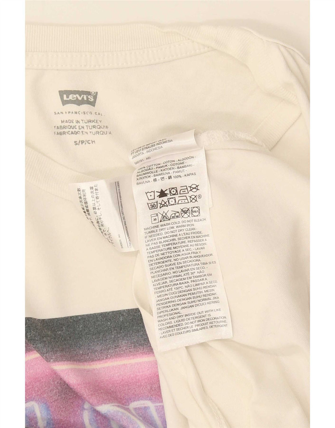 Tricou grafic Levi's pentru bărbați Top mic, alb, bumbac