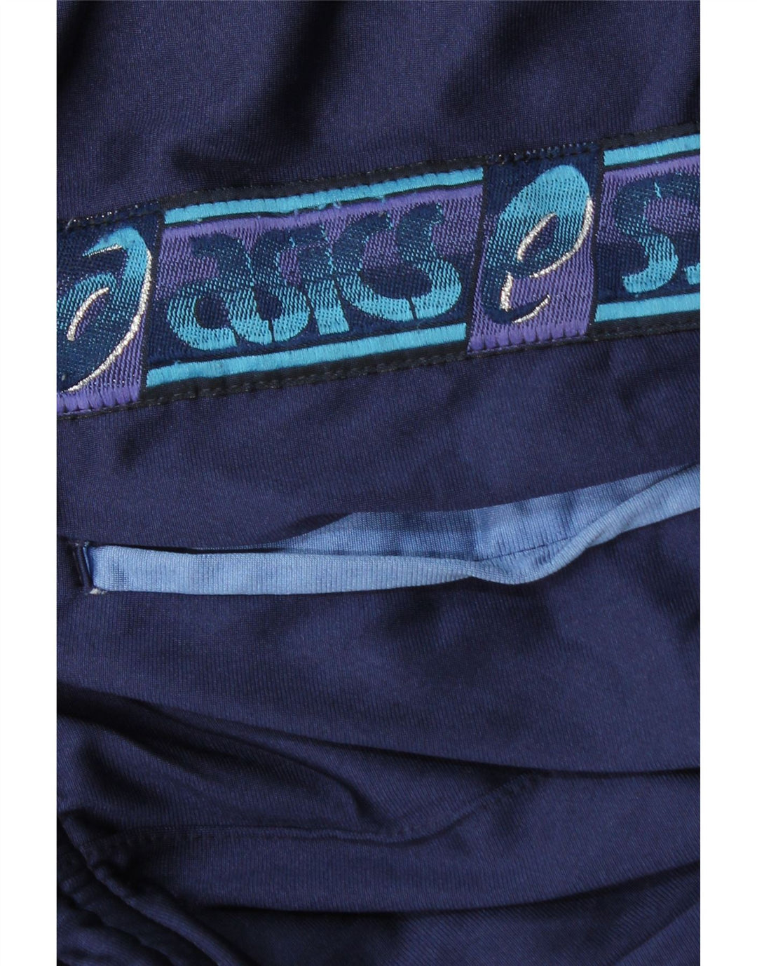 Pantaloni de trening grafic Asics pentru bărbați, poliamidă, albastru, mediu