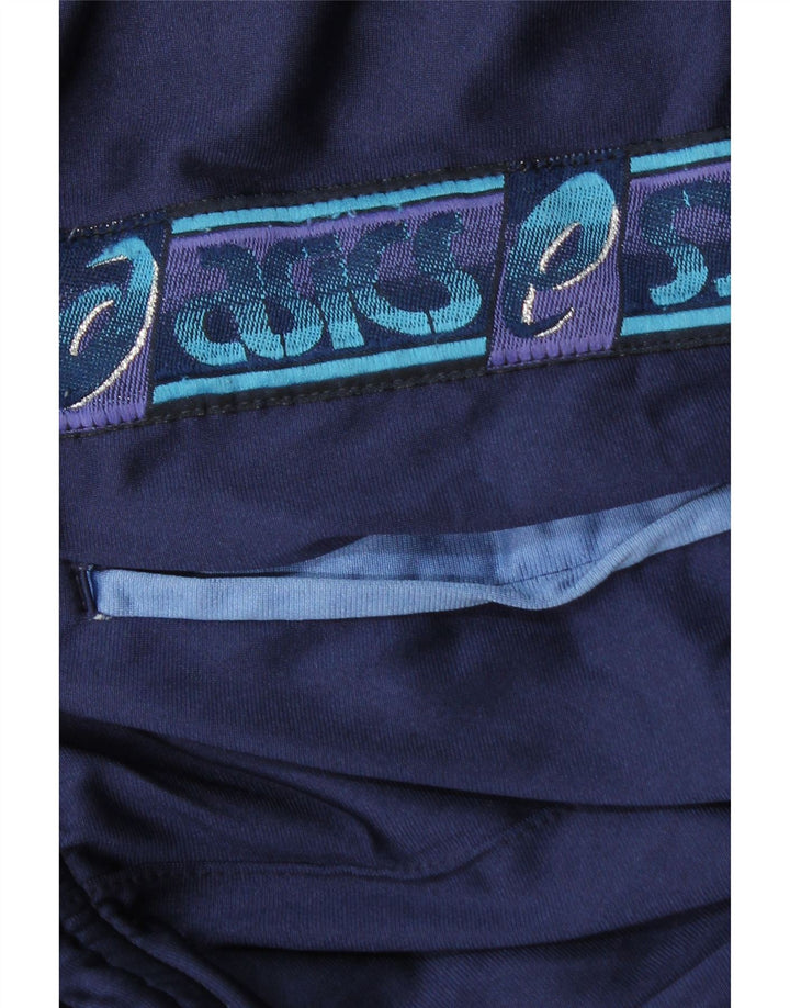 Pantaloni de trening grafic Asics pentru bărbați, poliamidă, albastru, mediu