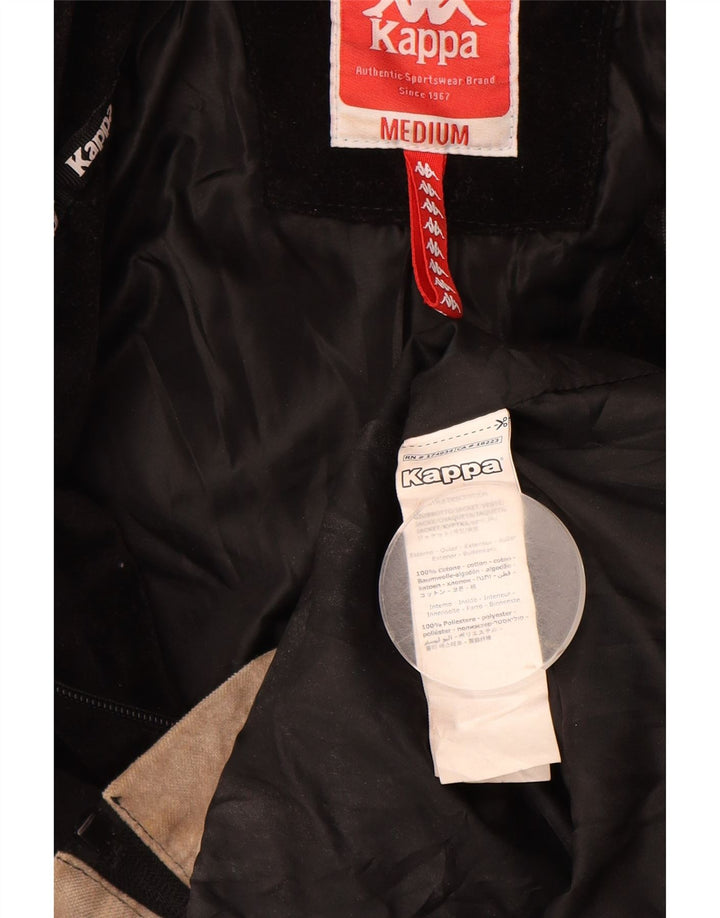 Jachetă bomber cu grafică pentru bărbați Kappa UK 38, bumbac color bloc negru mediu