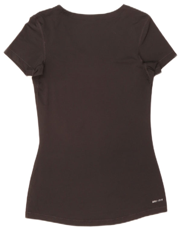 Nike Womens Dri Fit T-Shirt Top UK 8 Small Black