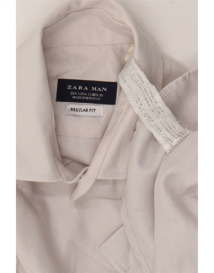 Cămașă pentru bărbați Zara Regular Fit Bumbac Gri mic