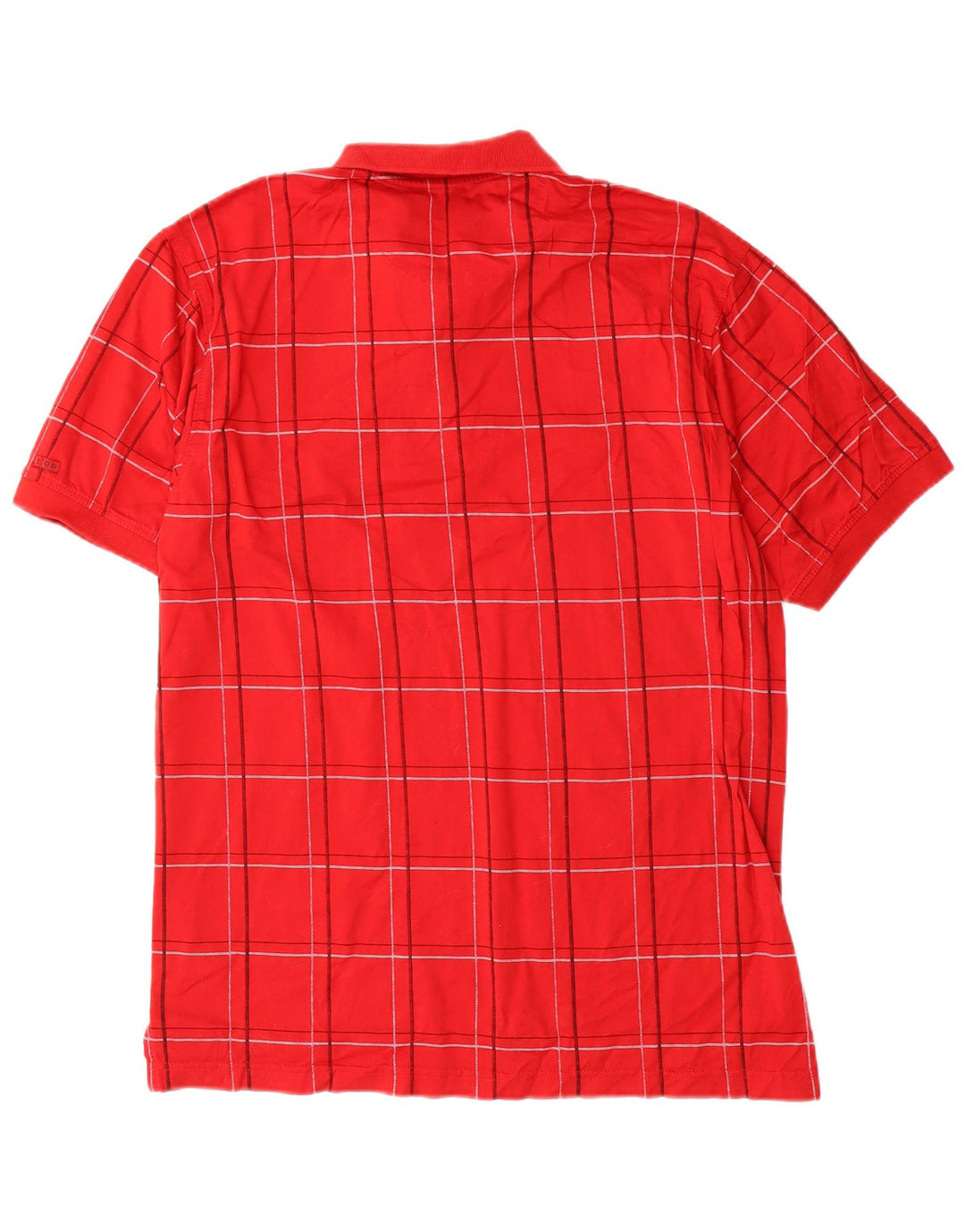 Tricou polo de golf pentru bărbați IZOD, bumbac roșu mediu cu carouri
