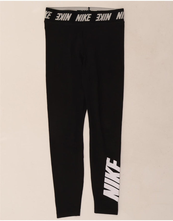 Leggings grafic Nike pentru femei UK 12 Medium Black