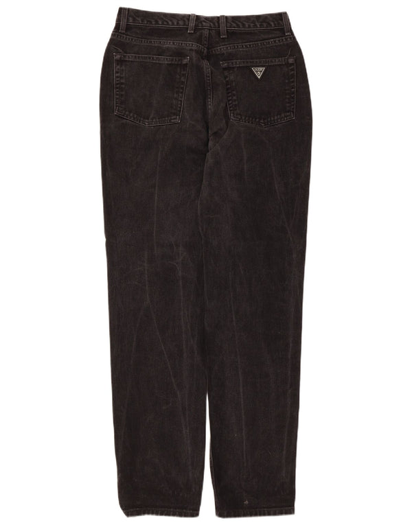 Blugi conici pentru femei Guess W31 L30 bumbac negru