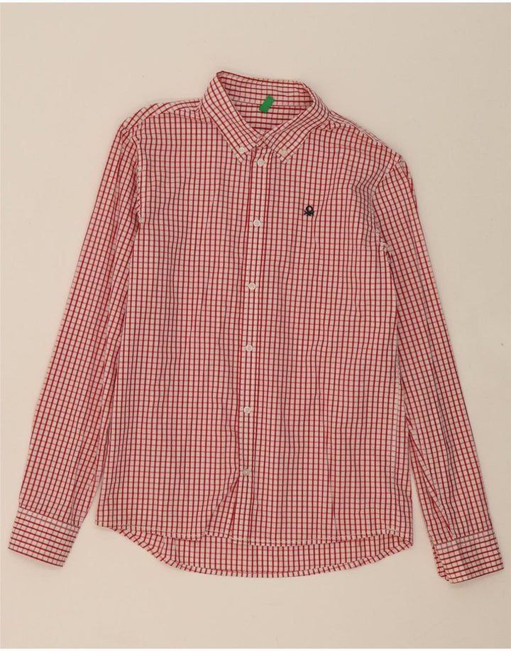 BENETTON Mens Shirt Small Red Check Vintage Benetton and Second-Hand Benetton from Messina Hembry 