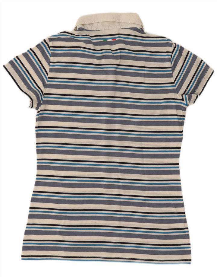 Tricou polo Fila pentru femei UK 12 Medium Blue Striped