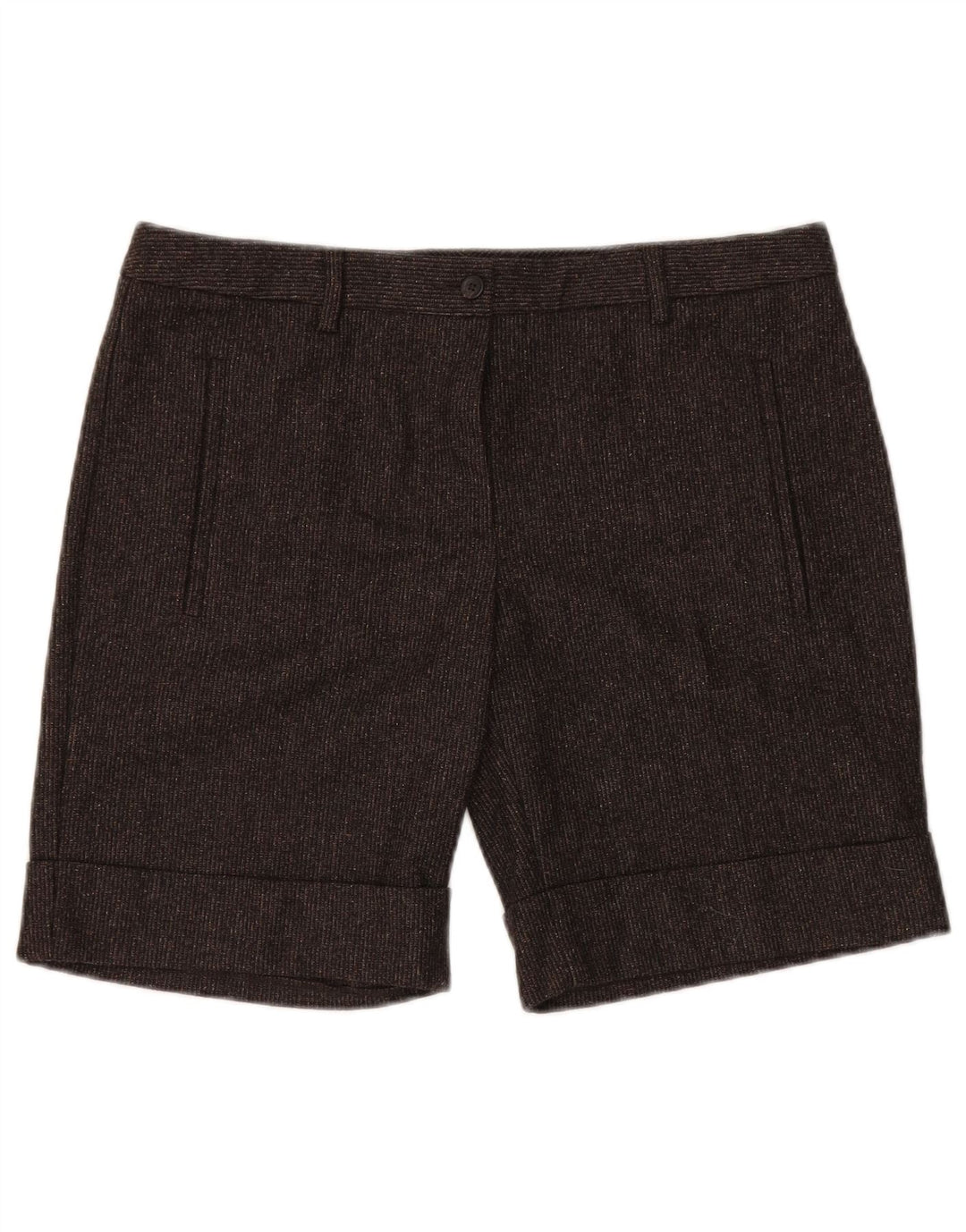 Pantaloni scurți chino BENETTON pentru damă IT 46 Large W34 Lână virgină maro pete