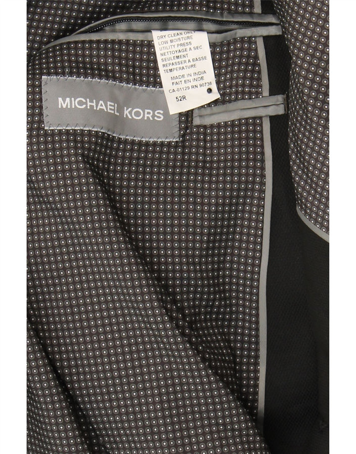 MICHAEL KORS Mens 2 Button Blazer Jacket IT 52 XL Black Polyester Vintage Michael Kors and Second-Hand Michael Kors from Messina Hembry 