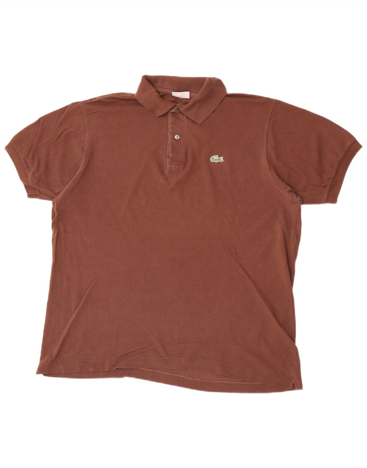 Tricou polo Lacoste pentru bărbați mărimea 5 mare, bumbac maro