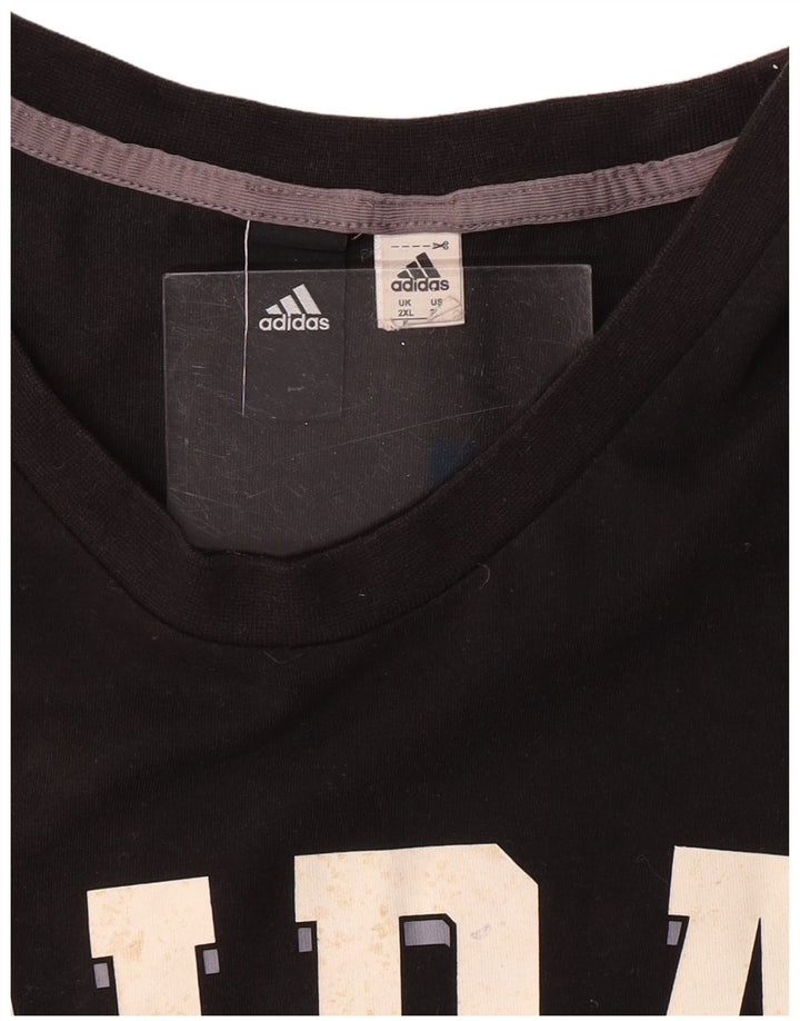 Tricou grafic ADIDAS pentru bărbați Top 2XL bumbac negru