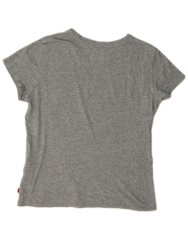 Tricou cu grafic pentru femei Levi's Top UK 14 Medium Grey Flecked Bumbac