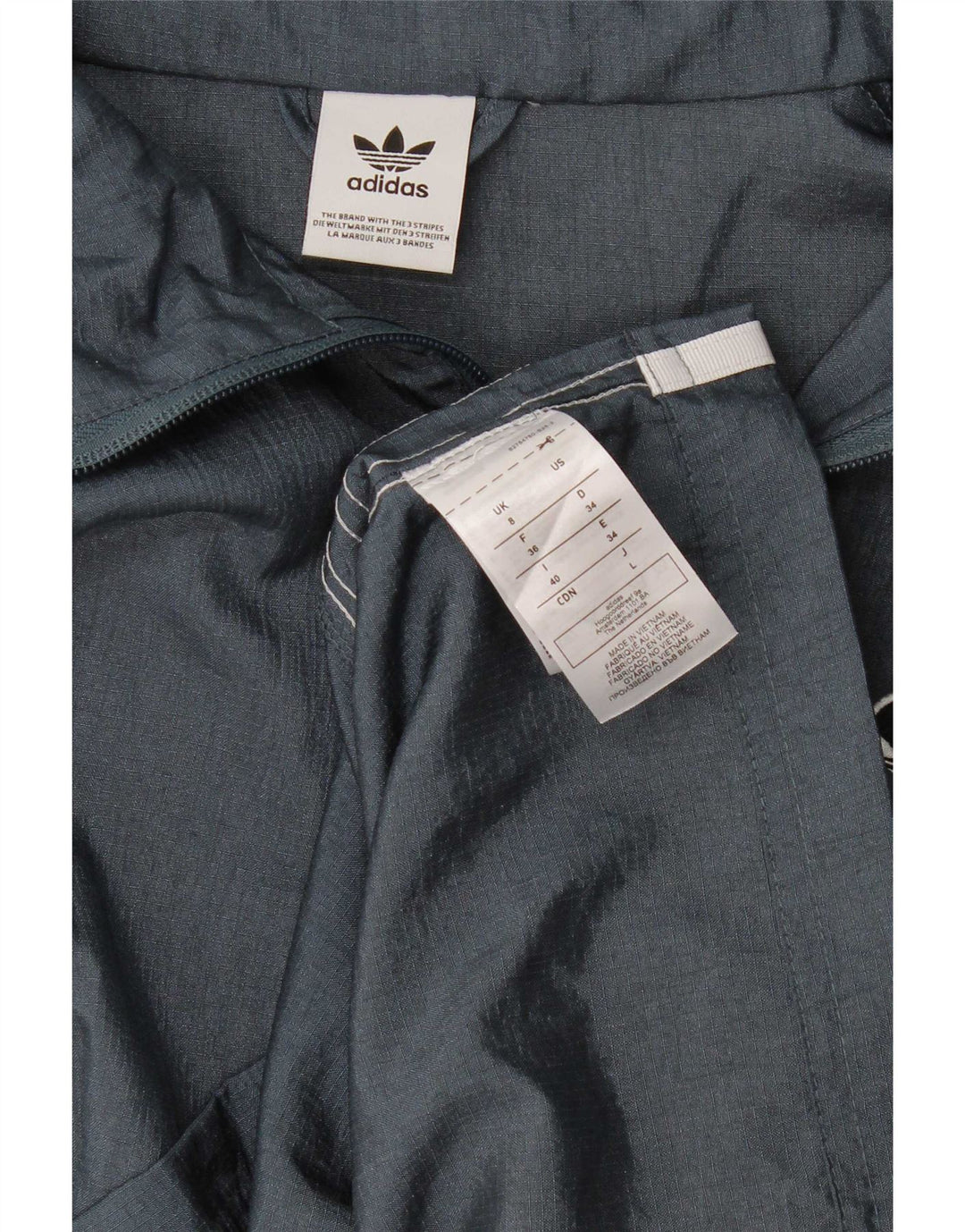Jachetă utilitare supradimensionată pentru femei Adidas UK 8 Small Blue Poliamidă