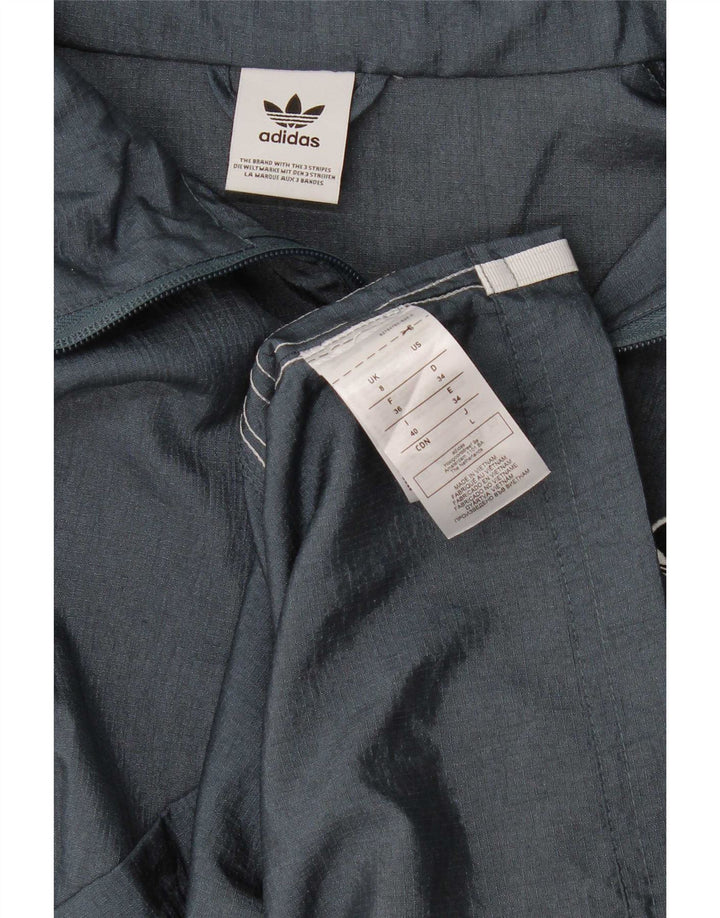Jachetă utilitare supradimensionată pentru femei Adidas UK 8 Small Blue Poliamidă