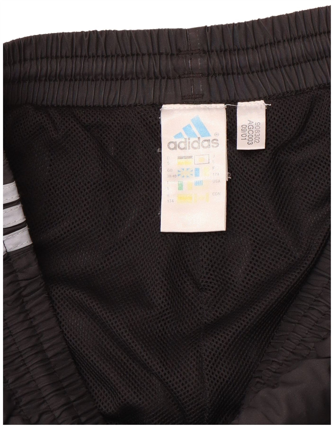 Pantaloni de trening pentru bărbați ADIDAS Joggeri UK 38/40 Poliester mediu negru