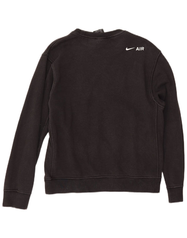 Pulover cu grafic supradimensionat NIKE pentru femei UK 10 mic bumbac negru