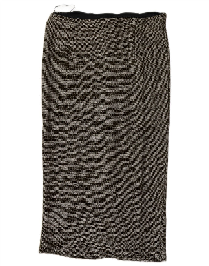 Fusta midi Topshop pentru femei UK 12 Medium W32 Poliester negru