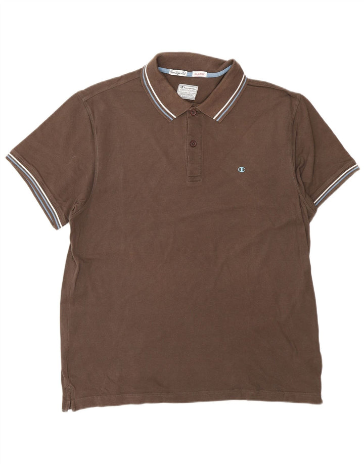 Tricou polo pentru bărbați CHAMPION Heritage Fit XL, maro, bumbac