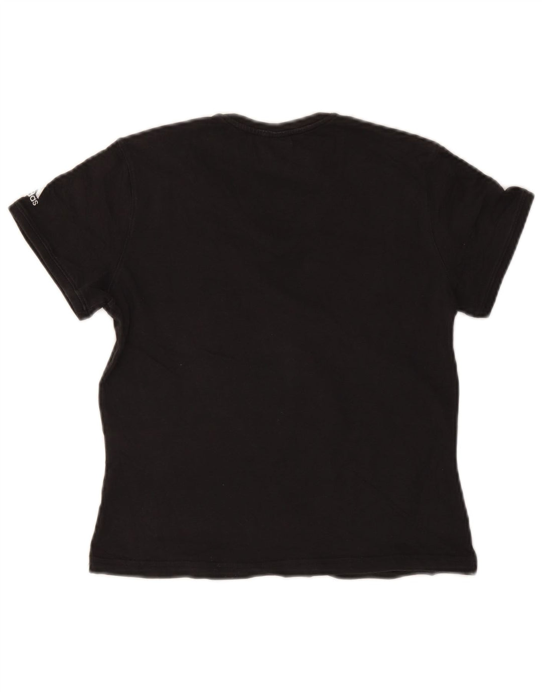 Tricou ADIDAS Crop Graphic Top UK 14 Bumbac mediu negru