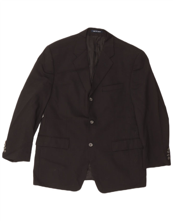 Jachetă Blazer pentru bărbați Chaps cu 3 nasturi UK 38 Lână neagră medie