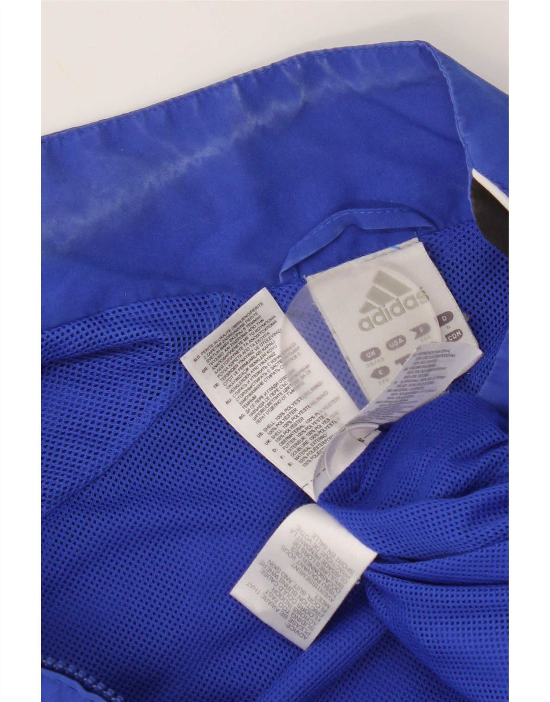 Jachetă de top pentru trening grafic Adidas pentru bărbați Marea Britanie 38/40, albastru mediu, bloc de culoare