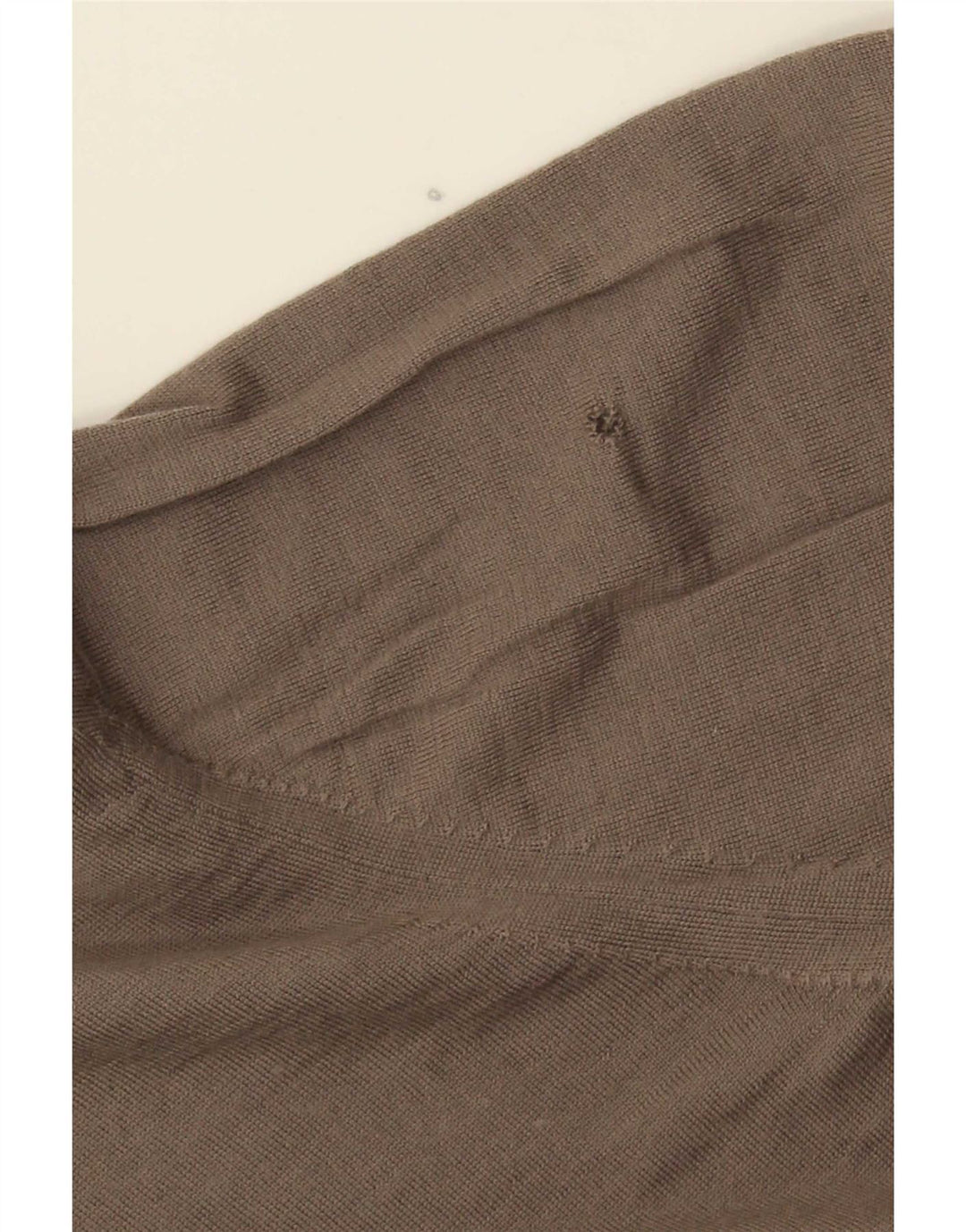 Pulover Massimo Dutti pentru bărbați, cu fermoar și gât, lână maro 2XL