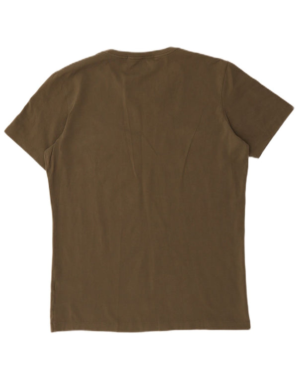 Tricou pentru bărbați Calvin Klein Jeans Top XL Kaki Bumbac