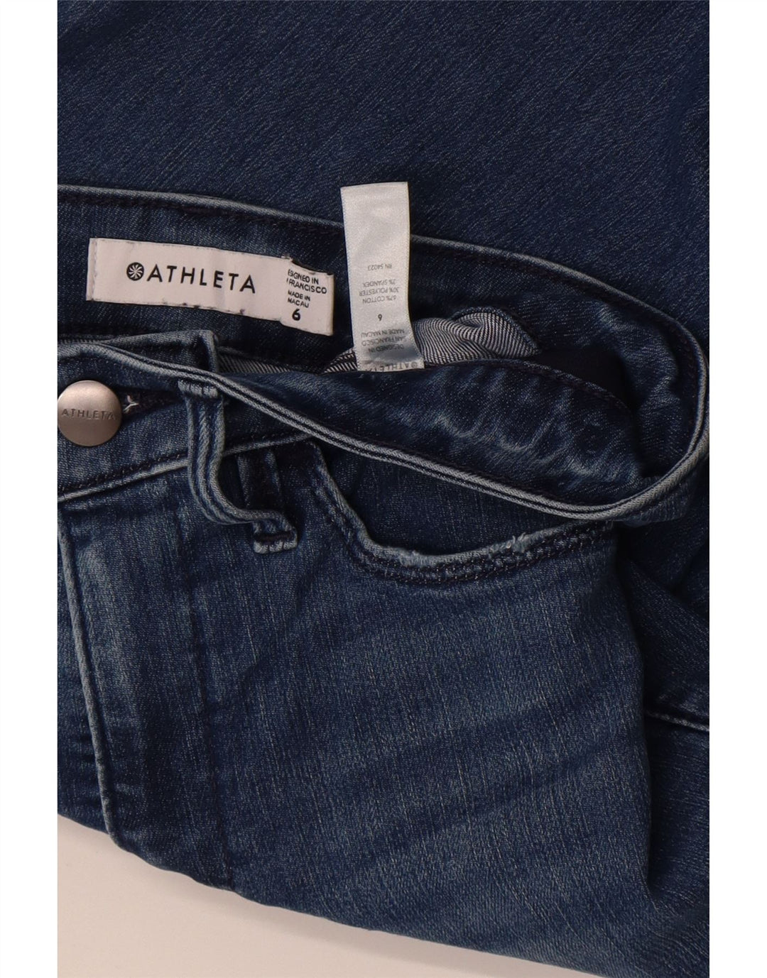 Blugi skinny pentru femei Athleta US 6 Medium W27 L29 Bumbac albastru