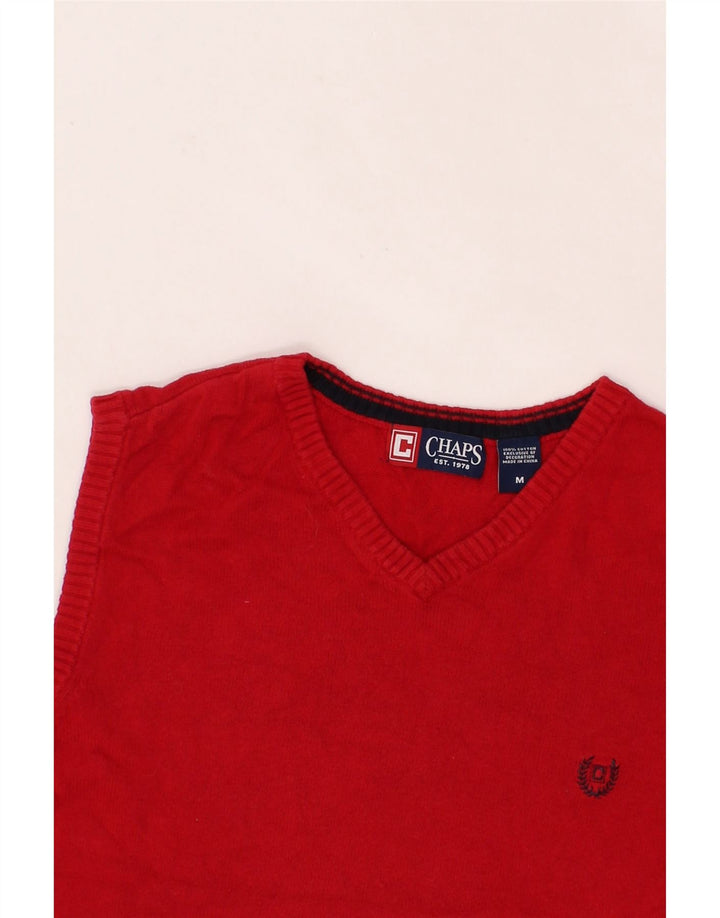 CHAPS Mens Vest Tank Top Medium Red Cotton Vintage Chaps and Second-Hand Chaps from Messina Hembry 