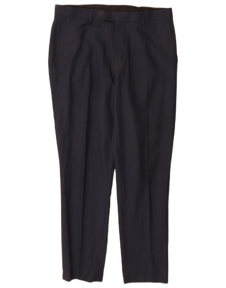 Marks & Spencer Pantaloni subțiri pentru bărbați L32 L29 Poliester bleumarin