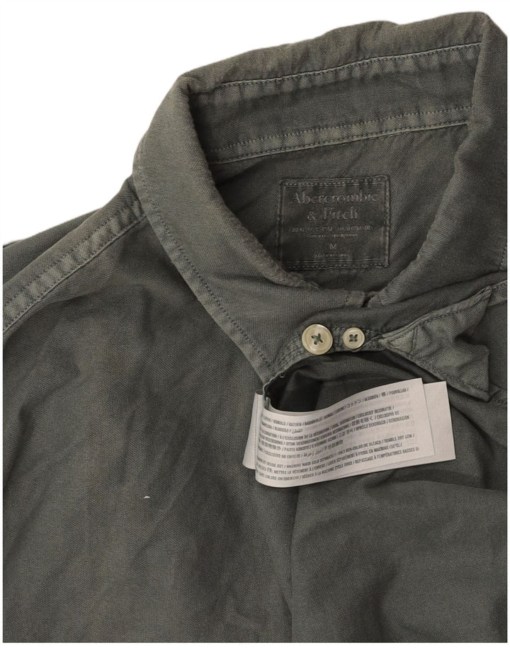 Cămașă pentru bărbați ABERCROMBIE & FITCH, bumbac gri mediu