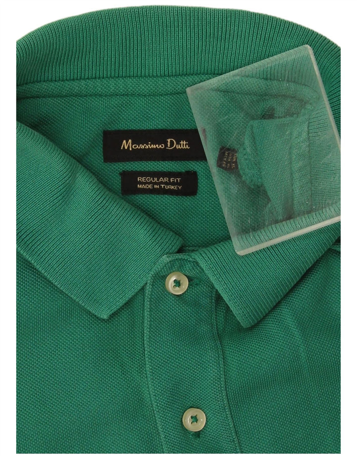 Cămașă polo Massimo Dutti pentru bărbați, cu formă regulată, XL, verde