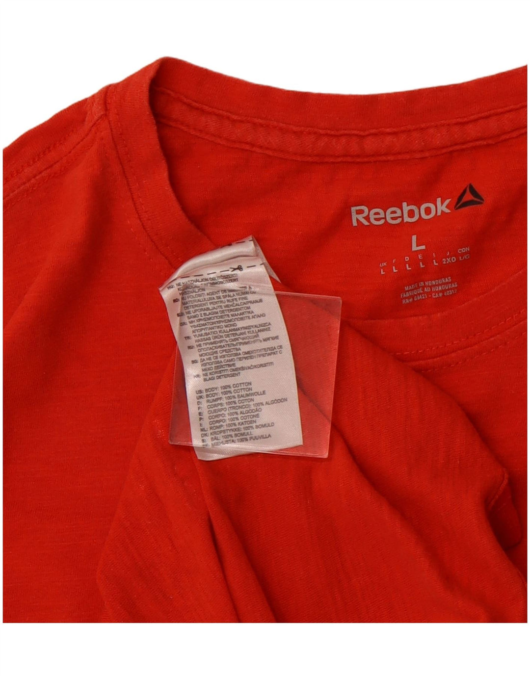 Tricou grafic REEBOK pentru bărbați Top mare bumbac portocaliu