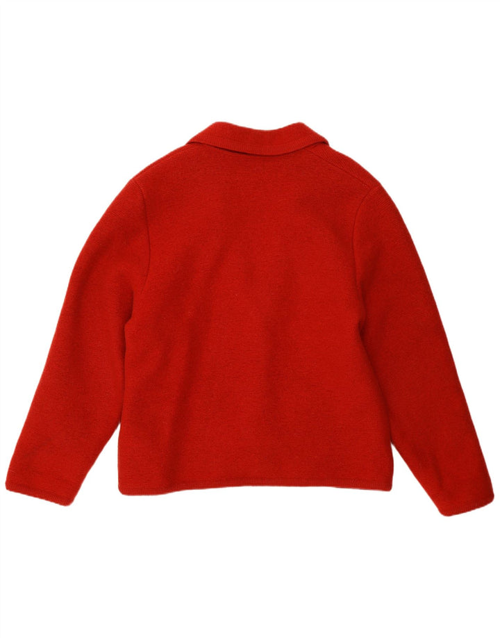 Geiger Jachetă pentru femei cu 3 nasturi EU 42 Lână nouă roșie mare