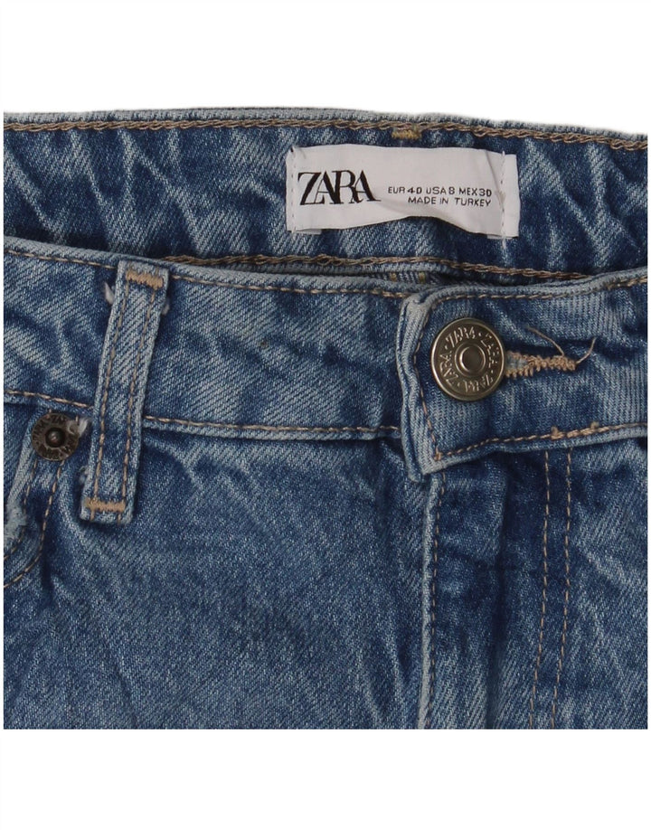 Blugi drepti pentru femei Zara EU 40 Medium W30 L31 Albastru