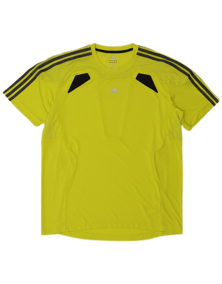 Tricou Adidas Climacool pentru bărbați Top mare galben din poliester color bloc