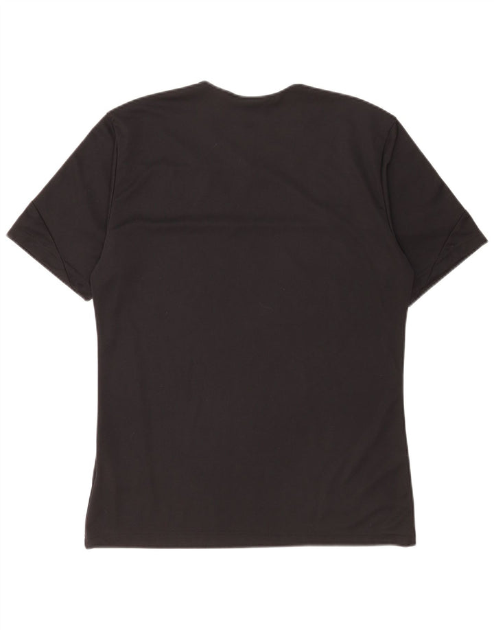 Tricou Adidas Climalite pentru bărbați Top mic, negru, poliester color bloc