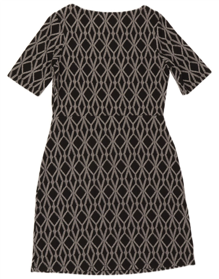 Next Rochie teacă pentru femei UK 12 Medium Gri Geometric Poliester